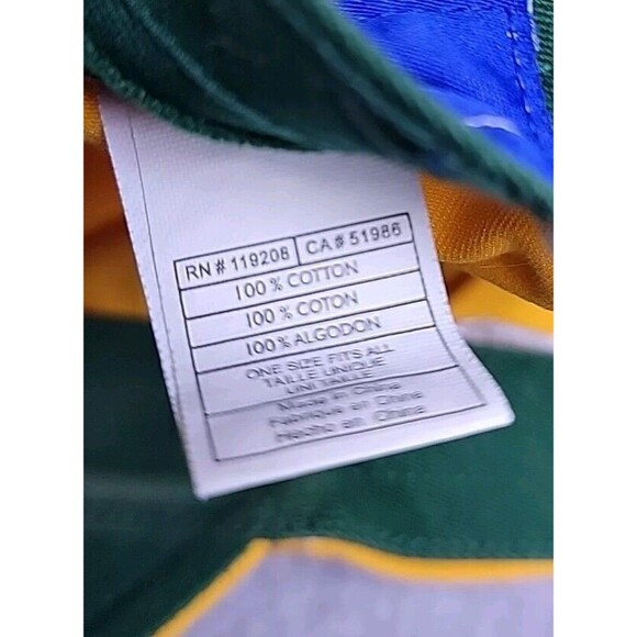 Reebok Green Bay Packers Hat Strapback NFL On Field Yellow Embroidered Cotton - Picture 10 of 11